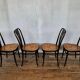 Lot 4 chairs bistrot wood curve stamp tuna and decor seat art nouveau