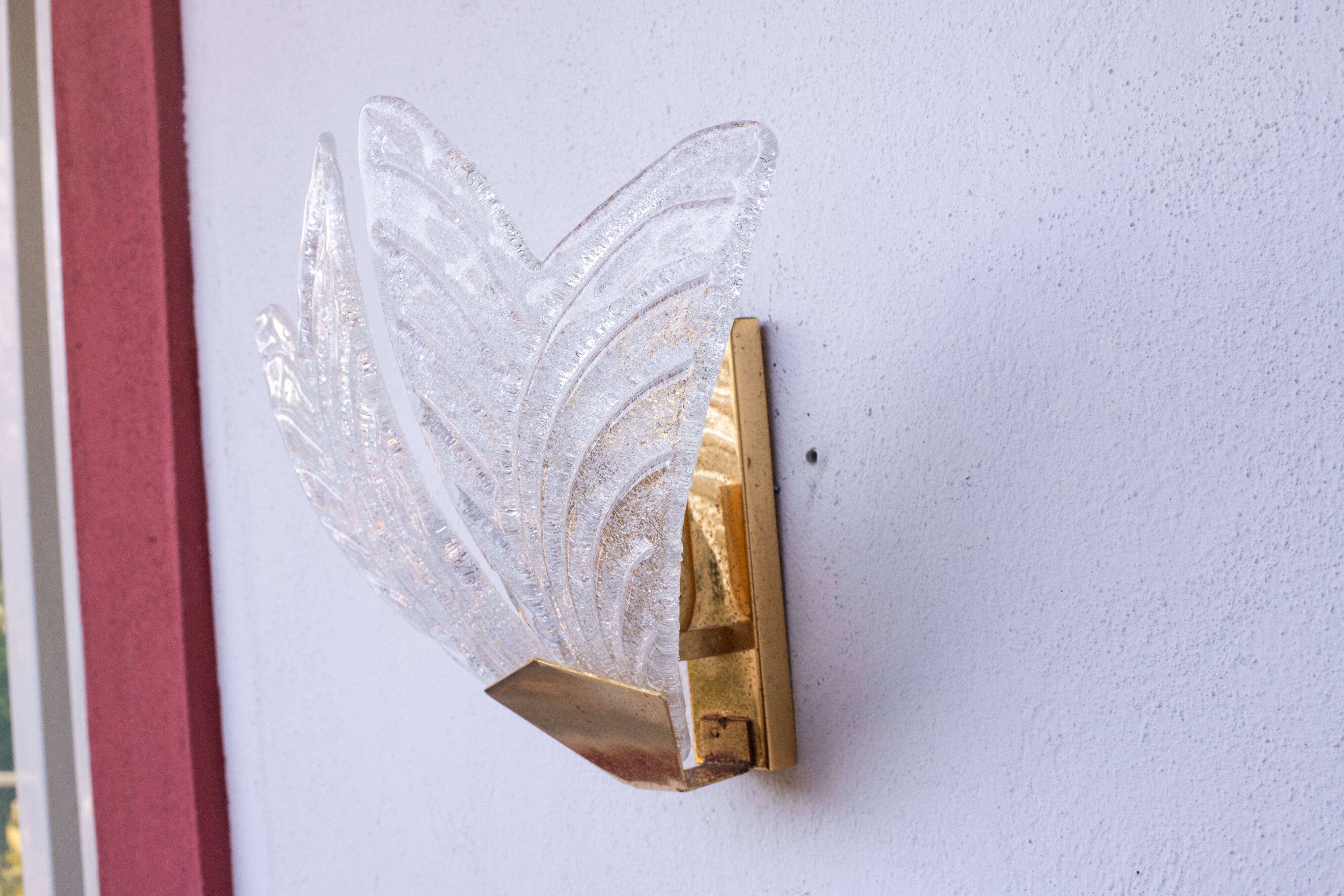 Set of 4 Sorrento, Italian Murano Glass Wall Light, 1970s