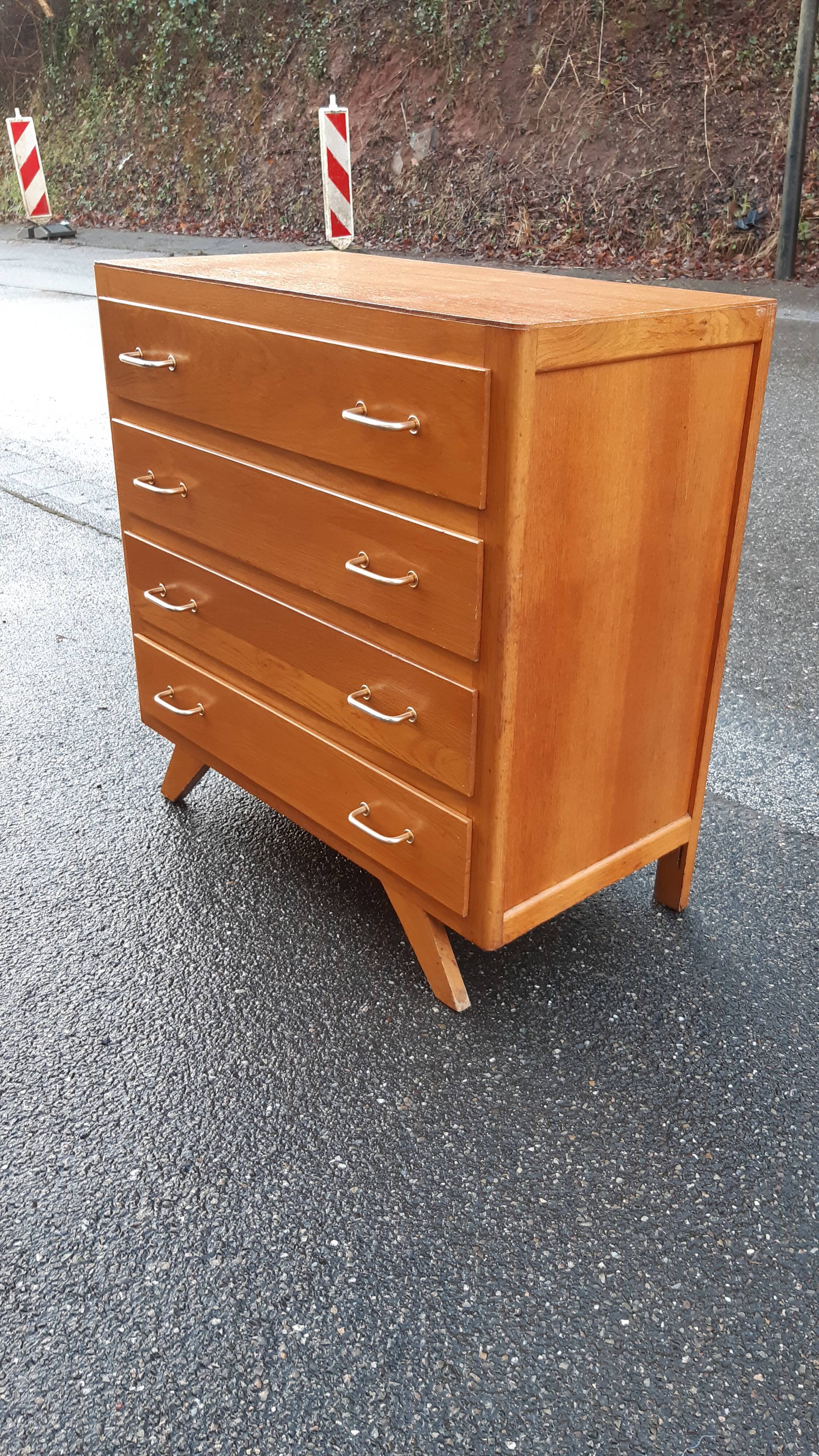 Commode vintage chêne doré 1950