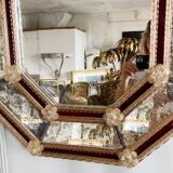 Murano glass Venitien mirror of the 1900