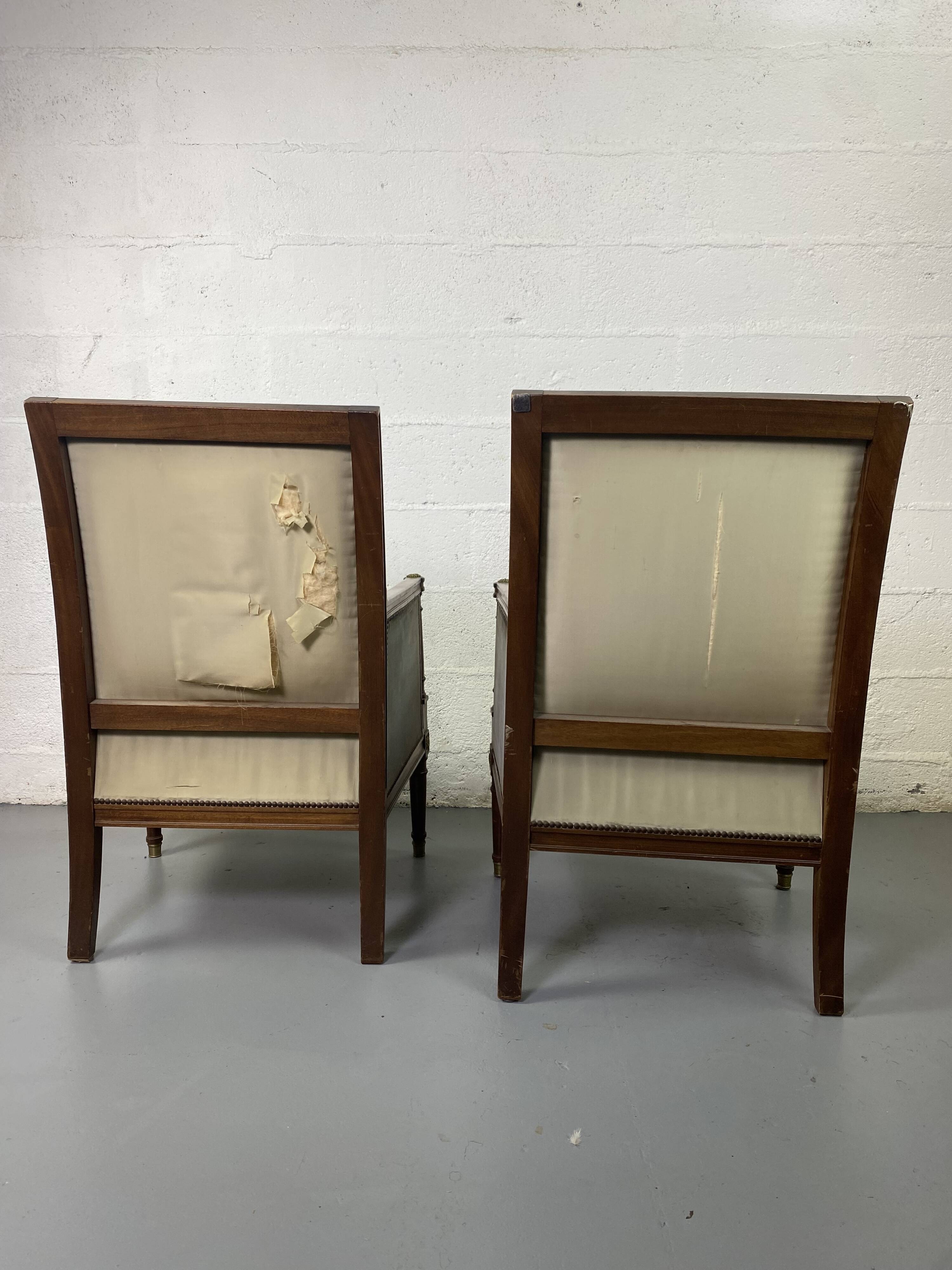 Pair of Empire armchairs