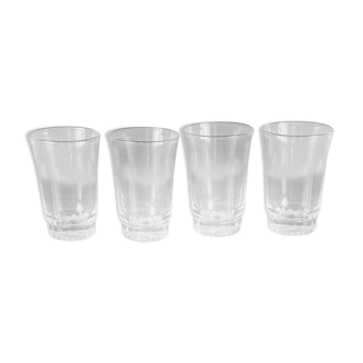 4 verres de bistrot vintage art Nouveau