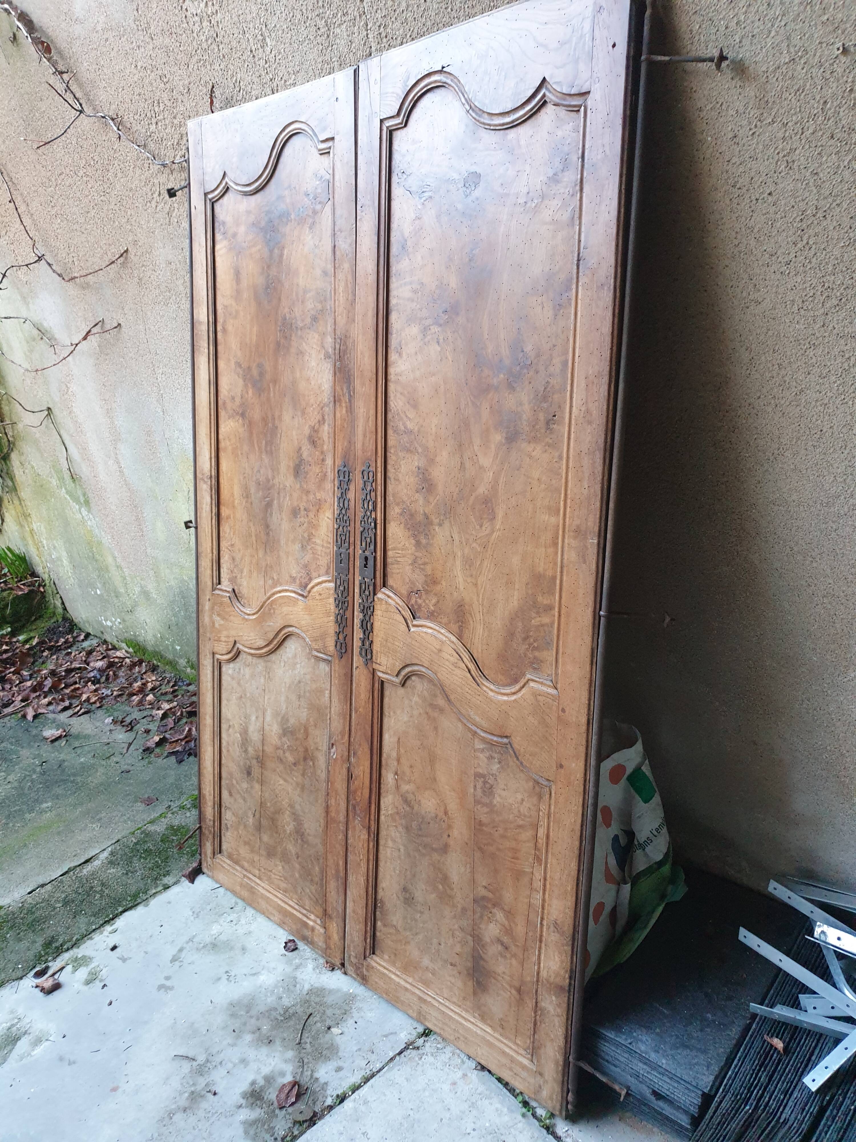 Double antique closet doors
