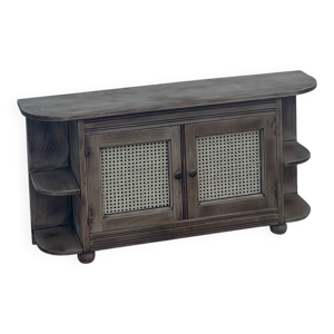 Meuble télé tv ancien - massif brut