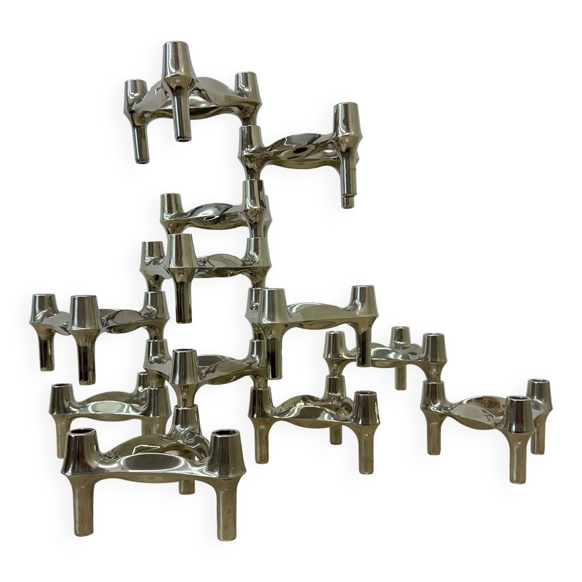 Large XL Candlestick by Fritz Nagel & Ceasar Stoffi and manufactured by BMF 1960’s nagelkandelaar