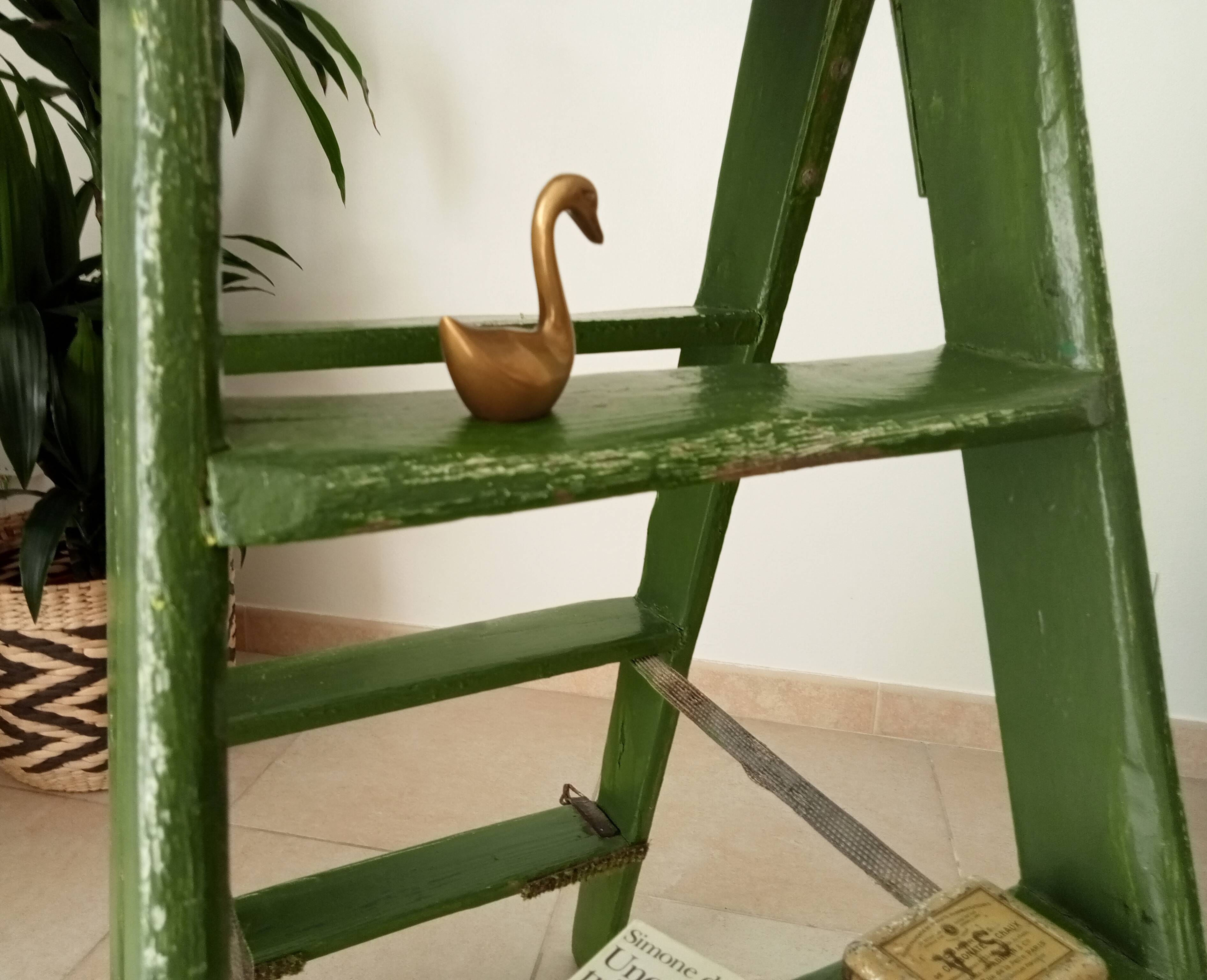 Antique wooden painter's stepladder