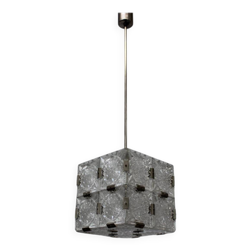 Mid-Century Glass Pendant by Kamenicky Šenov, 1960s, Czechoslovakia