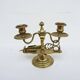 Antique 2-light candelabrum with scissors in bronze or brass.