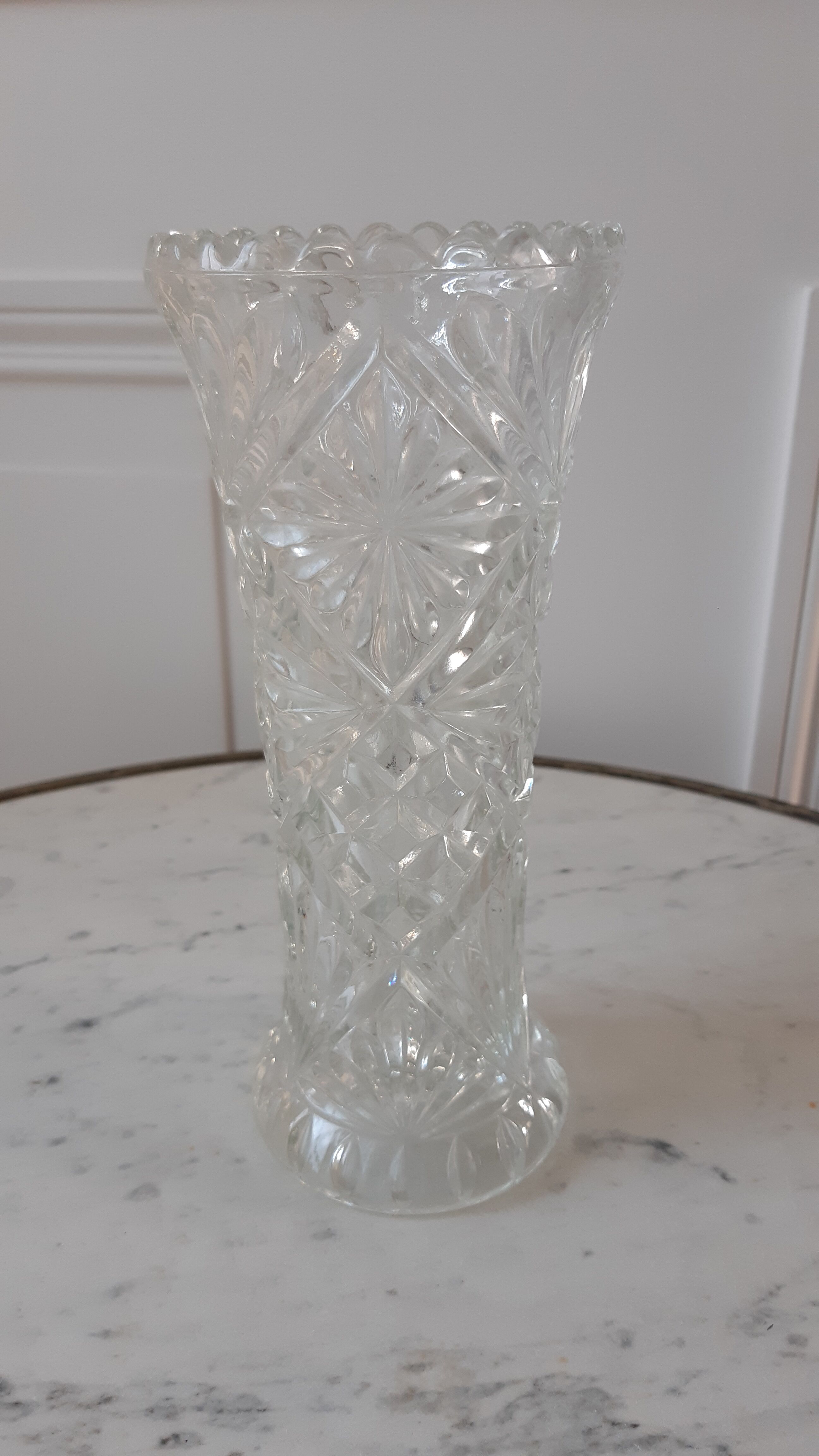 Moulded glass vase 50s