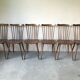 Suite de 6 chaises bistrot Menuet par Baumann, circa 1970.