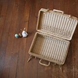 Suitcase vintage wicker