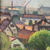 Swiss landscape painting 1950