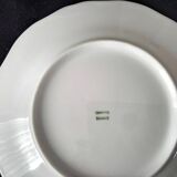 4 white Limoges porcelain dessert plates