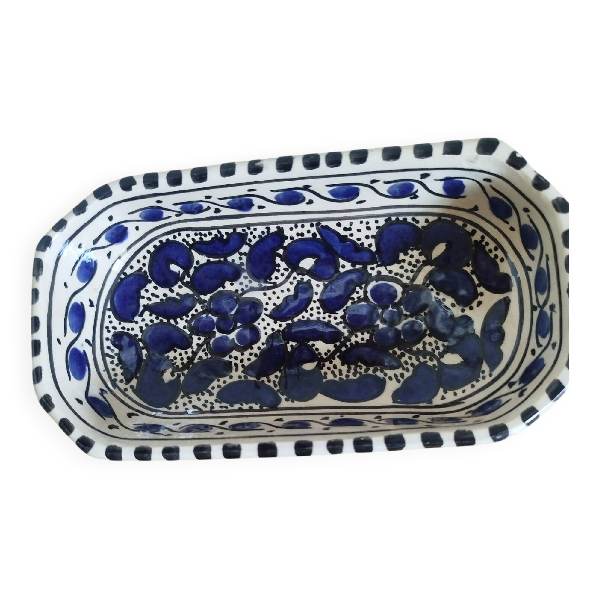 Handcrafted glazed ceramic bowl