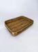 Rattan and brass tray, Italy, circa 1970s