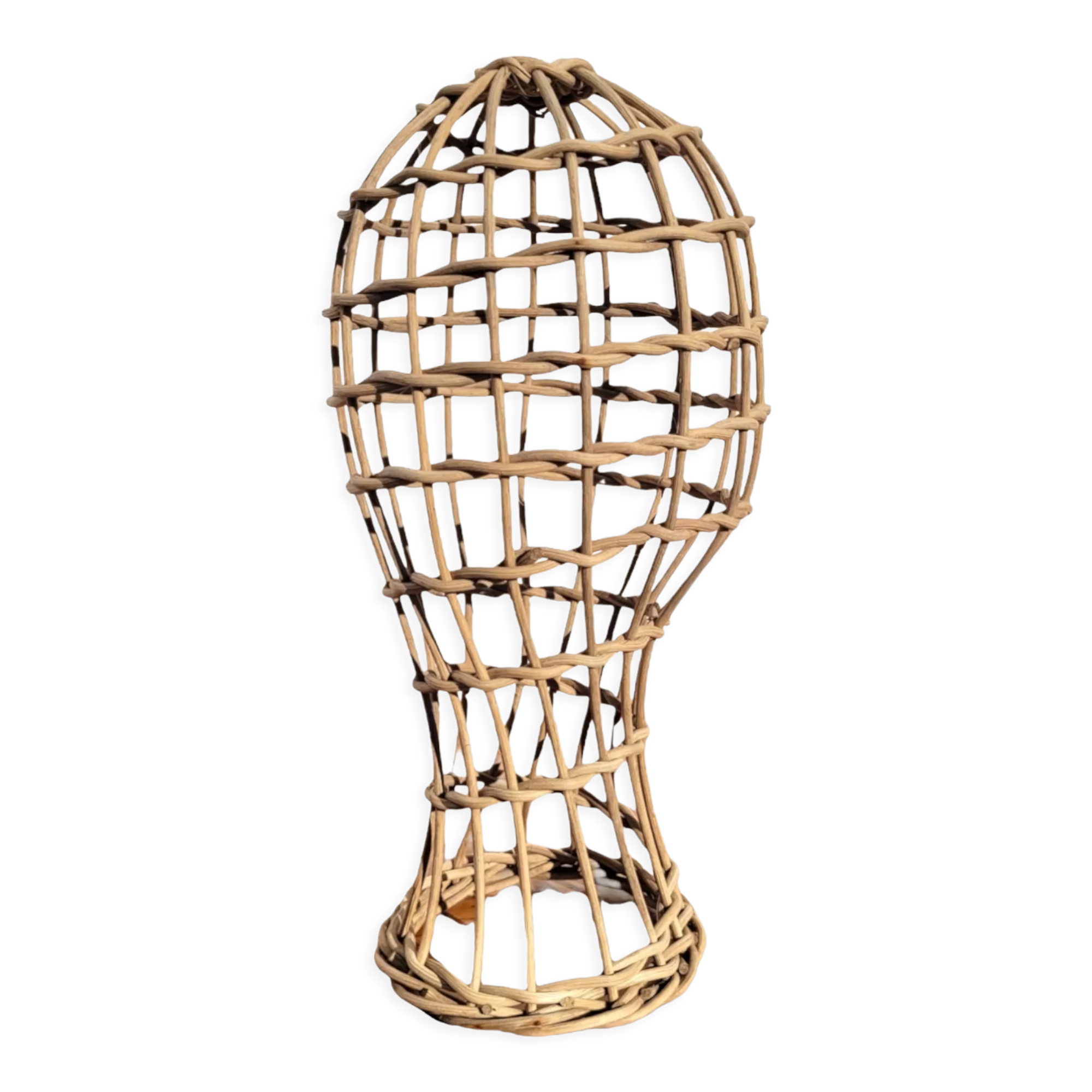 Head to hat marotte wicker display