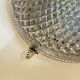 Large glass wall light 1950 vintage transparent old light fixture
