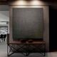Monochrome black minimalist abstract painting