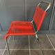 Scoubidou chair or vintage 1960 red chrome spaghetti chair