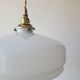 Suspension en opaline blanche