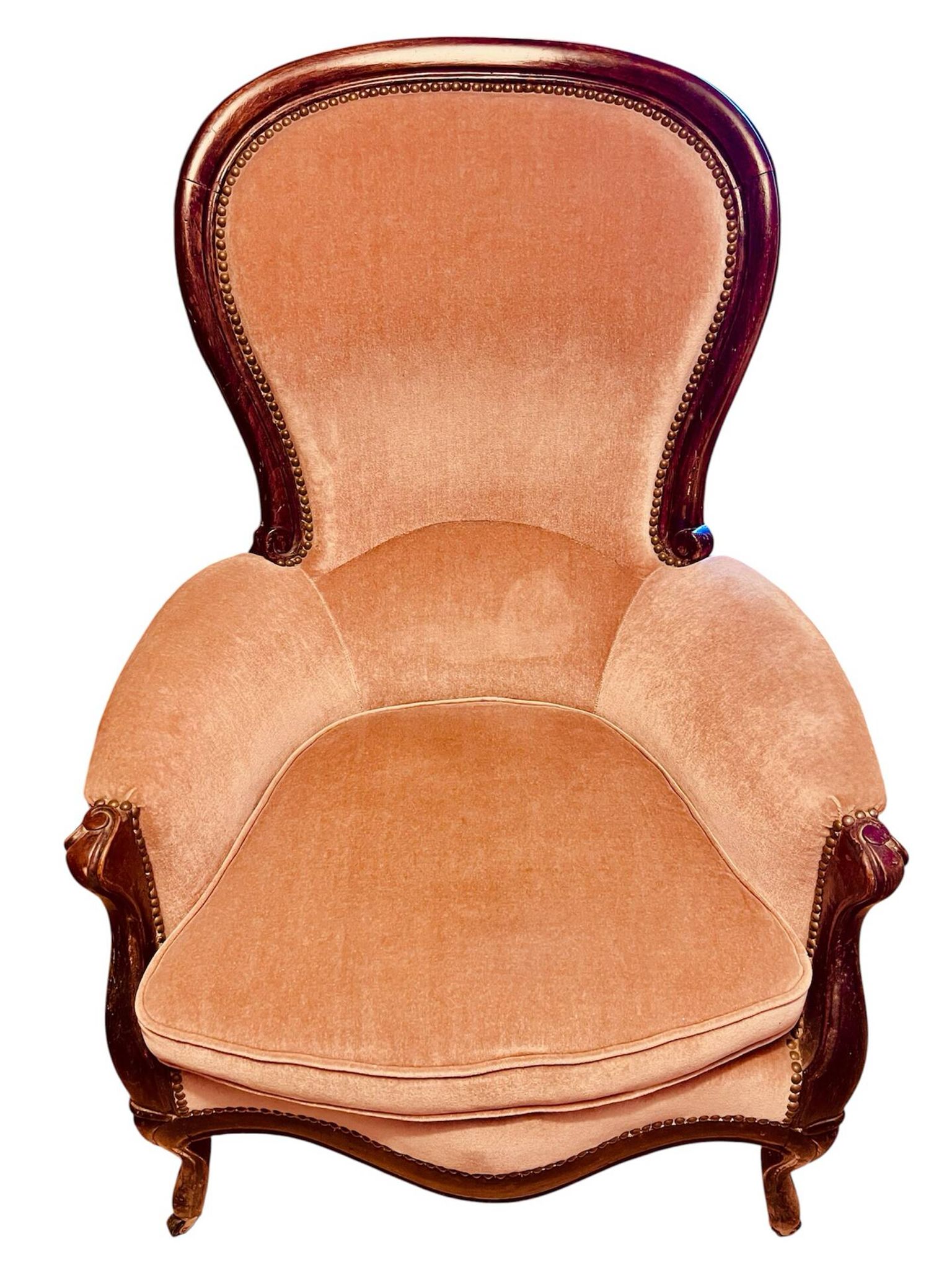 Set of a sofa and a Louis Philippe armchair.