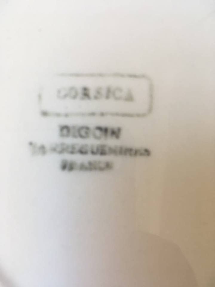 Six flowery old plates in green and blue