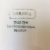 Six flowery old plates in green and blue