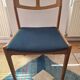 2 chaises danoises en chêne et tissu bleu, années 1960