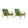 Pair of beech armchairs by ton ,czechoslovakia, 1960