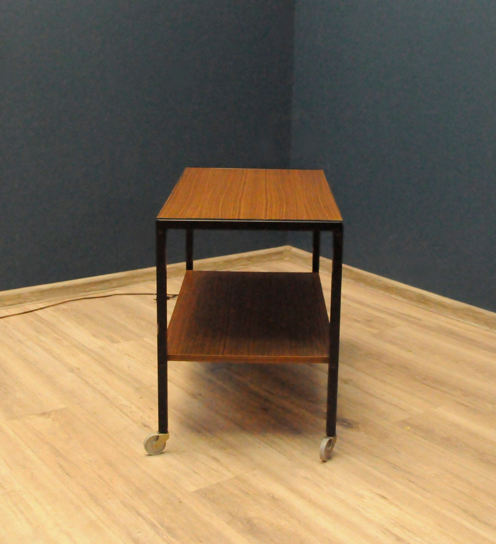 Danish coffee table on modern wheels