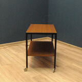 Danish coffee table on modern wheels