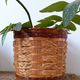 Vintage rattan and bamboo basket - Traditional weaving from China