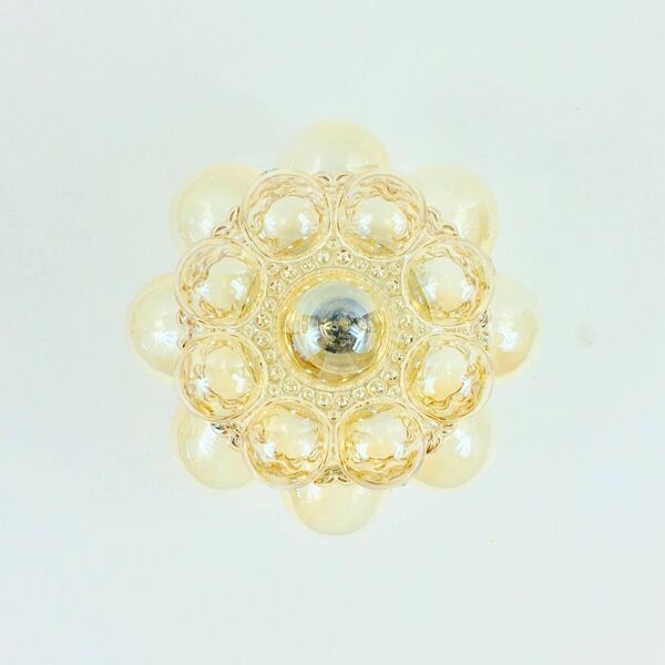 Paire de plafonniers en verre bulle du milieu du siècle - Helena Tynell pour Limburg