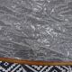Narrow sideboard, art deco in light walnut, gray marble top