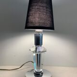 Hexagonal glass table lamp foot 1940 G. Humbert