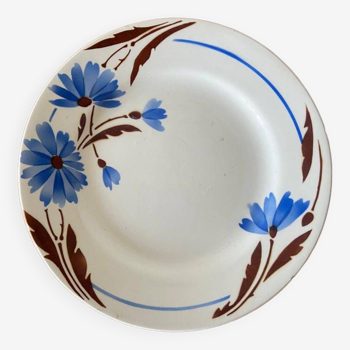 Vintage hamage moulin des loups dessert plate, cornflower pattern