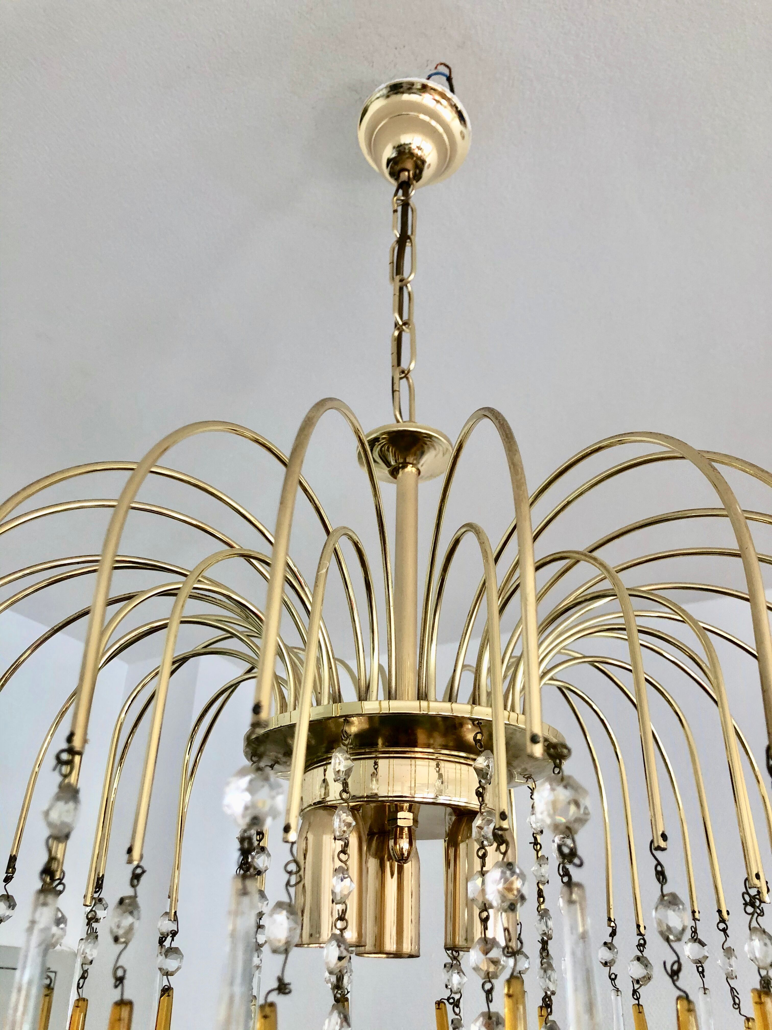 Murano glass drops hanging lamp