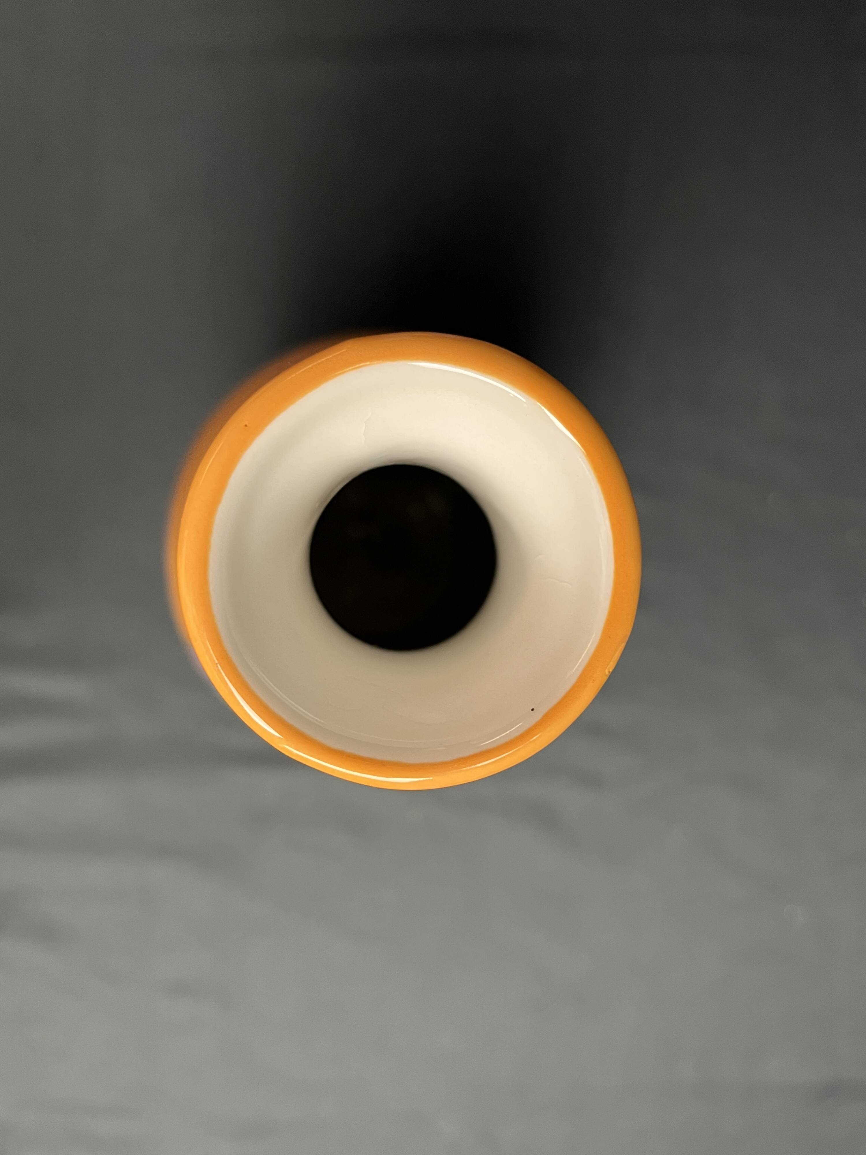 Vintage vase the Lady of Hearts hand-painted 20th century