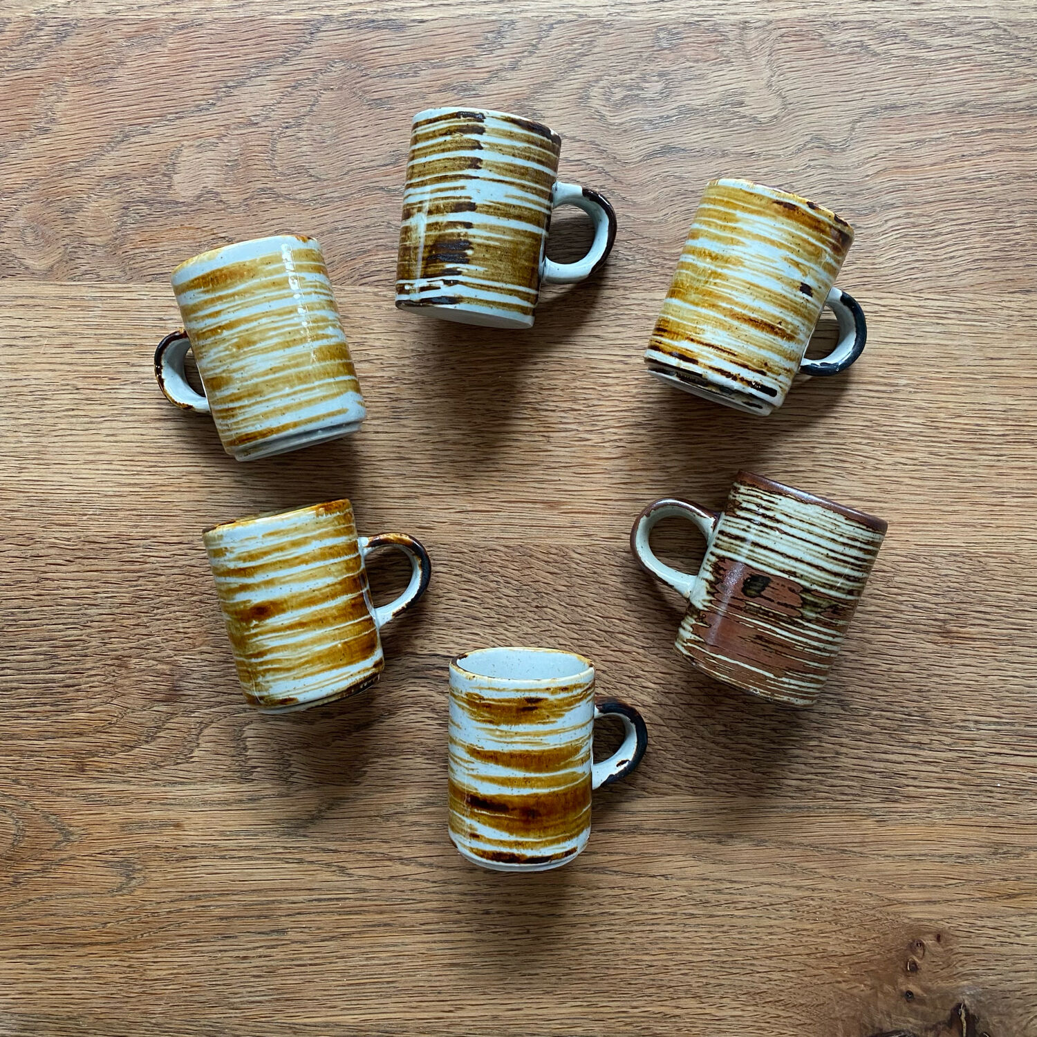 Stoneware coffee cups