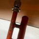 Vintage 70s floor lamp with orange trumpet base