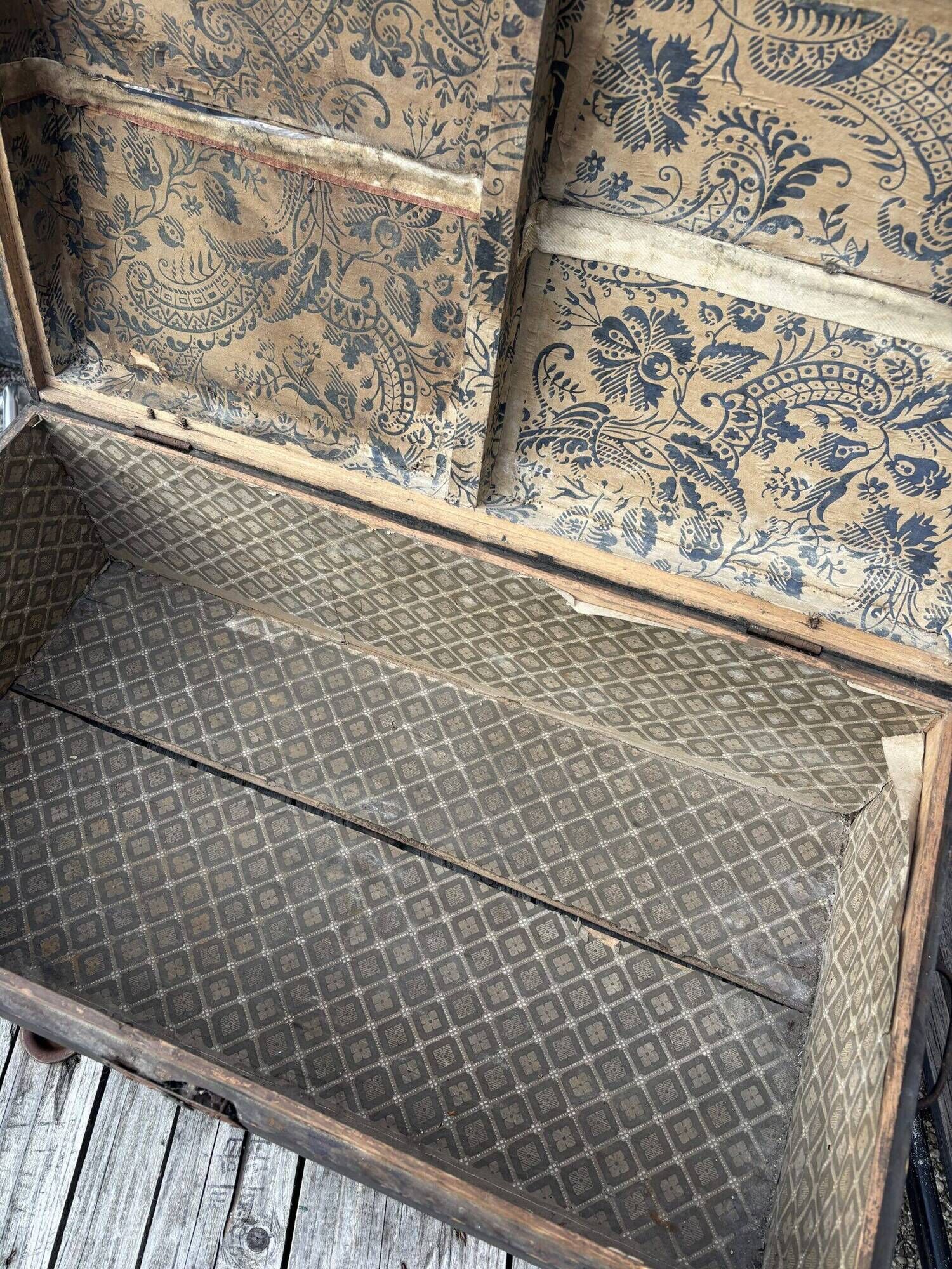 Black travel trunk