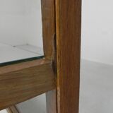 Vintage bakery display case, counter on castors 1950s