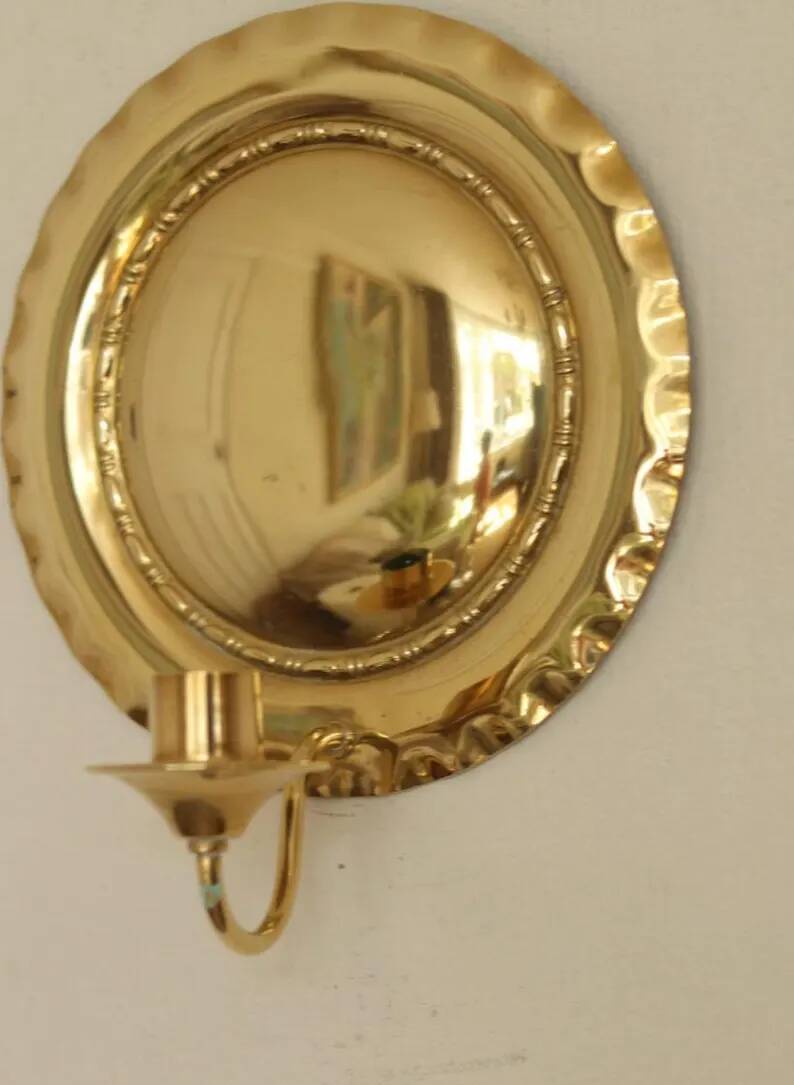 Pair of Swedish Mid-Century Brass Wall Sconces