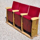 Vintage cinema bench 3 seats