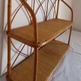 Rattan and wicker shelf