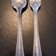 Silver metal cutlery