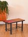 Table basse en céramique rouge, fer noir, 1970