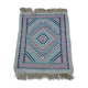 Tapis de chaise blanc et rose 48 x 42 cm