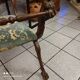 Fauteuil Dagobert curule en noyer