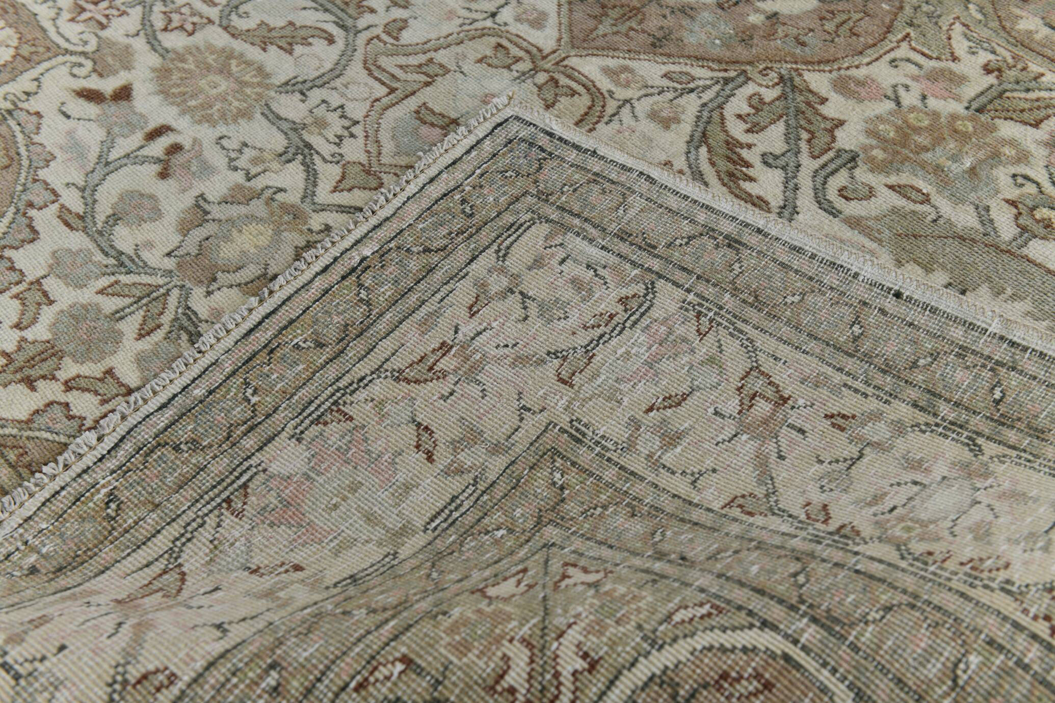 5x7 Brown & Cream Classic Vintage Rug, 150x217Cm SK23625